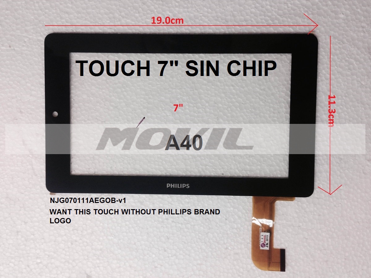 Touch screen for tablet flex 7 inch SIN CHIP A40